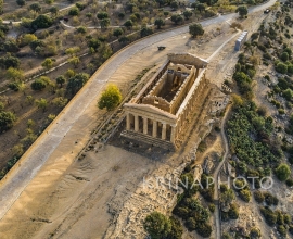 The Valley of the Temples of Agrigento in Sicily. Temple of  Concordia.